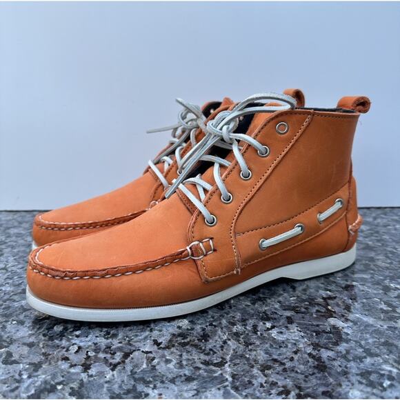 $395 Authentic RALPH LAUREN COLLECTION TELFORD LEATHER CHUKKA BOOT, USA Men’s 8D